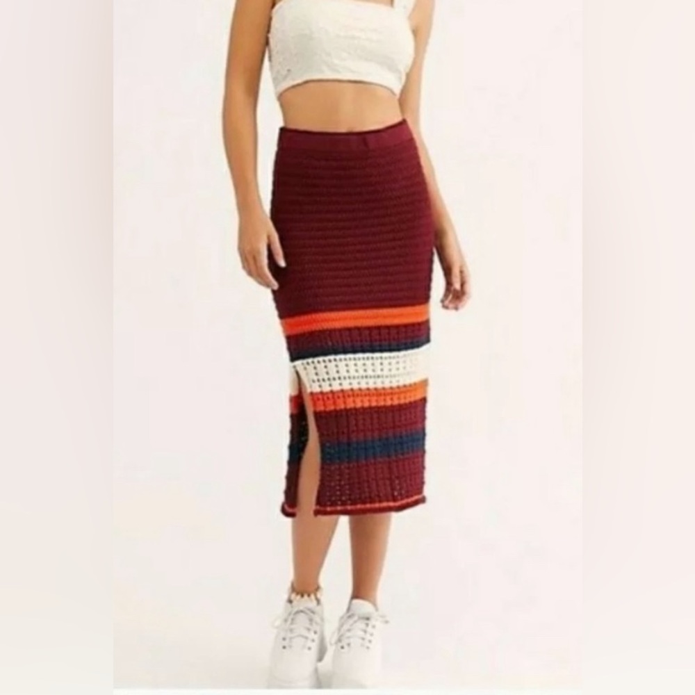 Free people knitted midi skirt